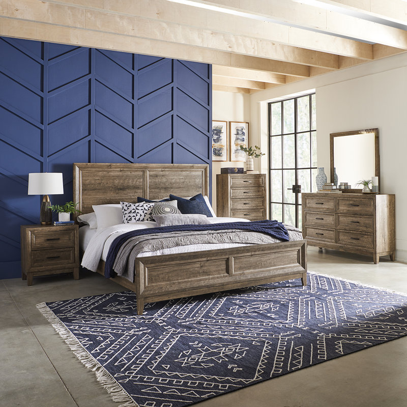  Anquenette California King Panel Bed, Dresser & Mirror, Chest, Nightstand Bedroom Set, California King