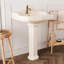Lavabo de salle de bain rectangulaire en porcelaine vitreuse avec trop-plein Apex-96123225-99407254