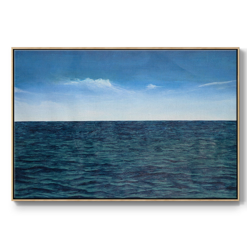 Toile encadrée de qualité supérieure «Open Water I» prête à être accrochée, H 27 po x l 41 po x P 2 po