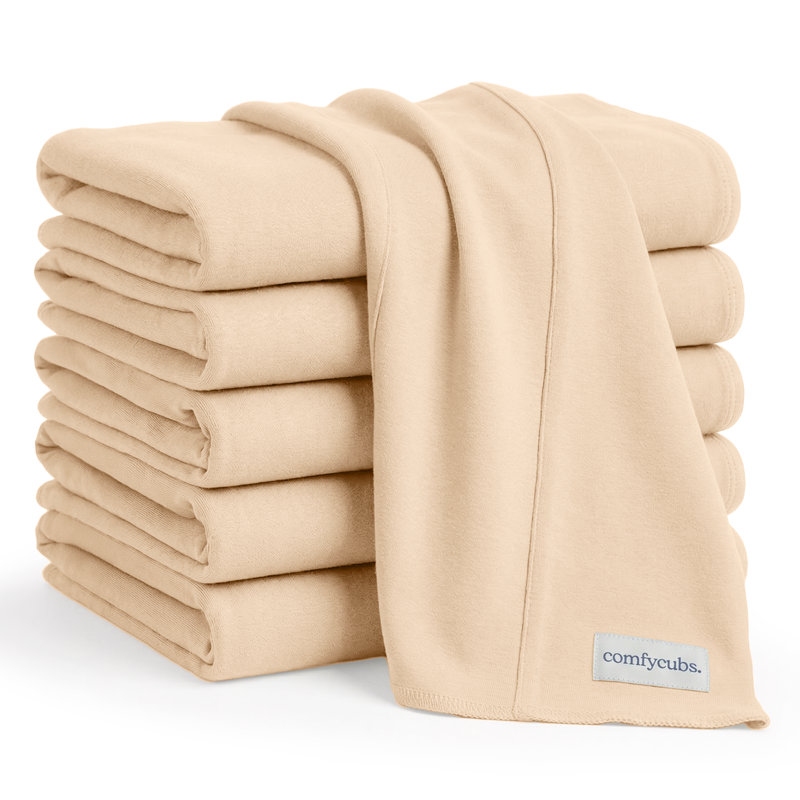 Cotton Burp Cloths 100% Cotton Bath Towels, Cream