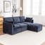 Canapé modulaire avec repose-pieds 4 pièces Wilroy-520331325