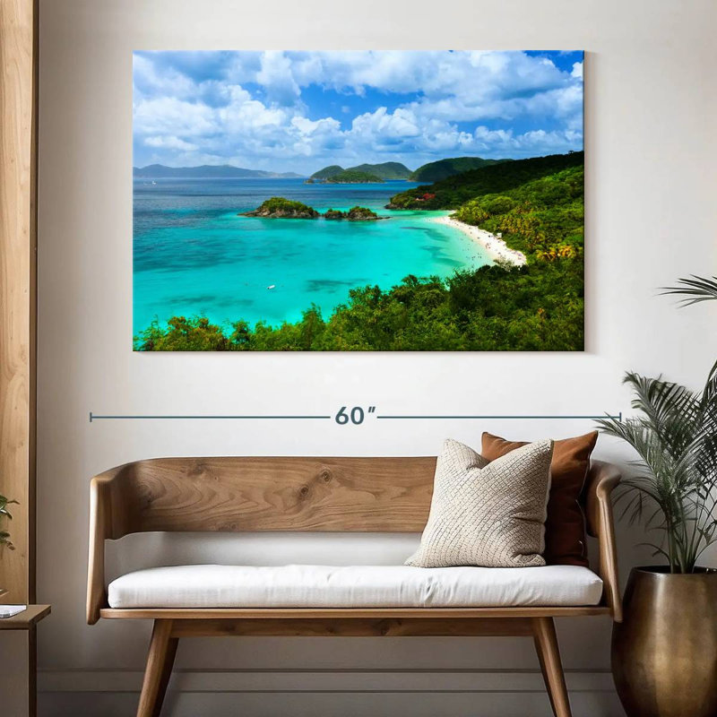 Carré des Caraïbes, baie Gillard, H 34 po x l 51 po
