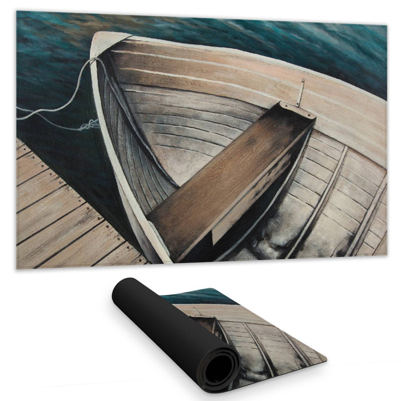 Abandoned rowboats - 14.00"x24.25" Desk mat
