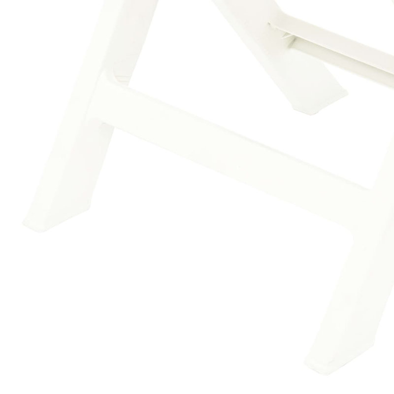 Kat Plastic / Resin Patio Folding Chair Folding Chair Set, White