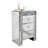 Rillamas 27" H Mirrored Glass Nightstand with 3 Storage Drawer-968855612