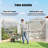 10'x11'x6' Walk-in Tunnel Greenhouse with Shelves, Mesh Door and Windows, Hoop House Greenhouse with PE Cover, Outdoor Green House for Patio Lawn Garden, White-124420950