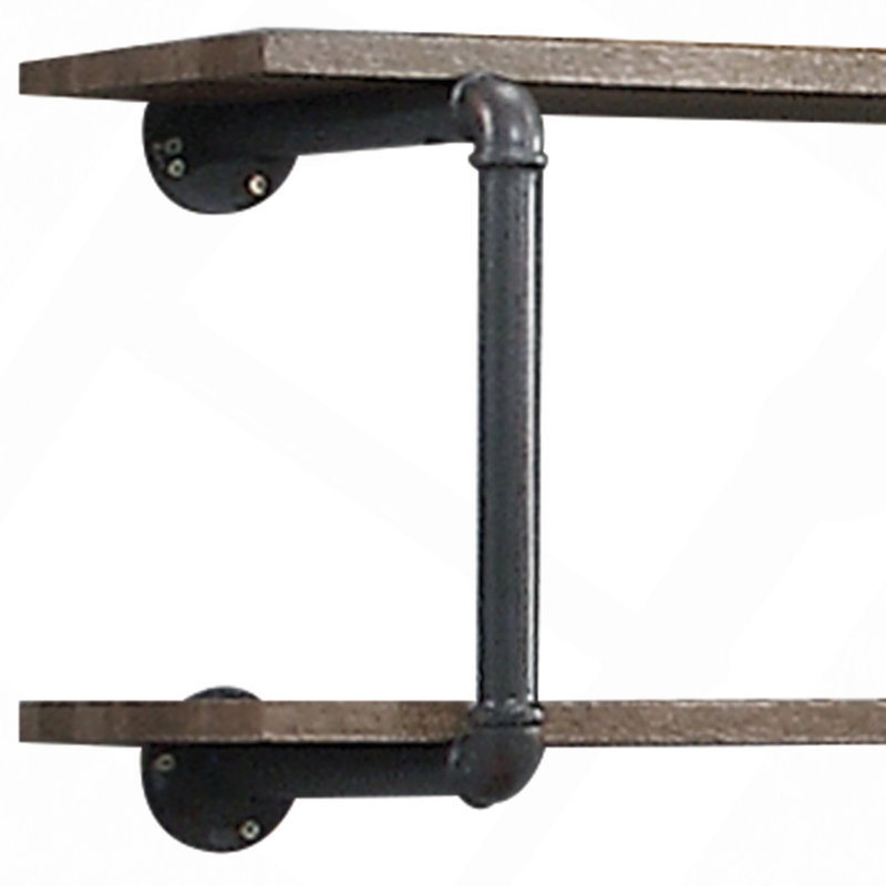 Brantley Antique Oak & Sandy Gray Finish Wall Rack