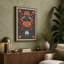 Crab in Symmetry Art Deco - Wrapped Canvas-379996417-379996420