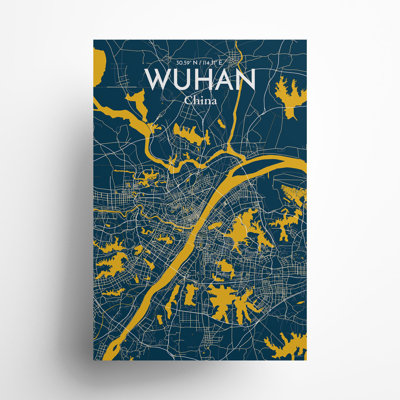 Carte de la ville de Whan, impression