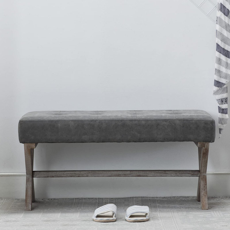 PU Leather Upholstered Entryway Bench