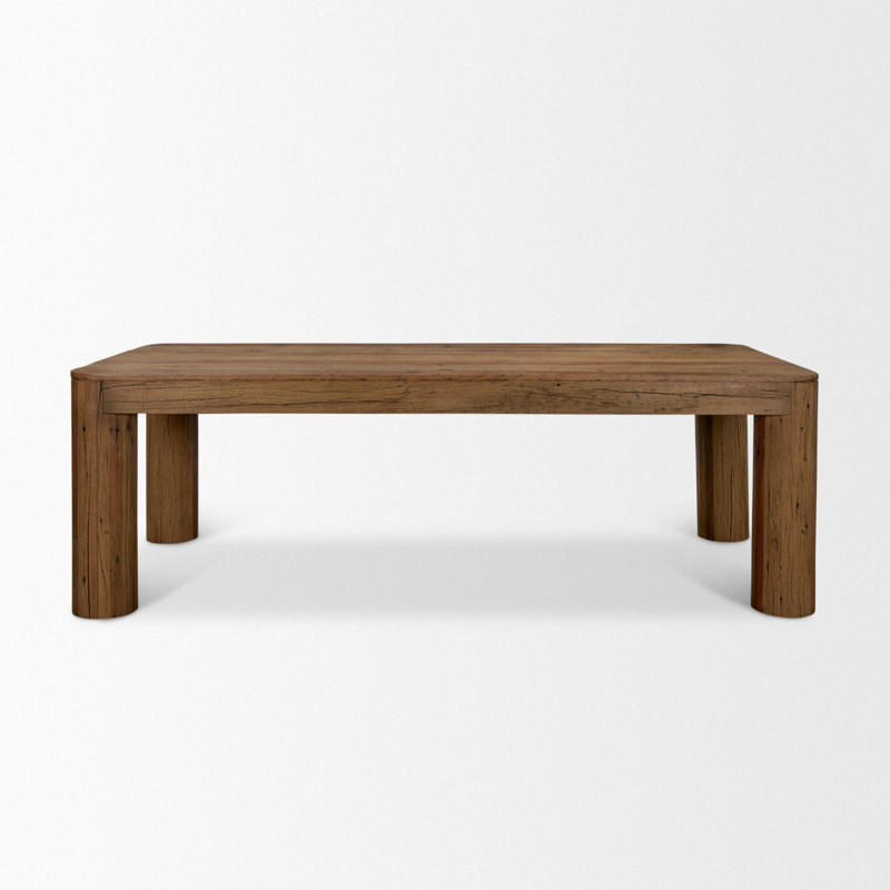 Hewitt 94" Rectangular Smooth Reclaimed Wood Dining Table