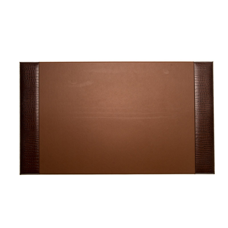 Sous-main en cuir Burkeville Croco, Brun