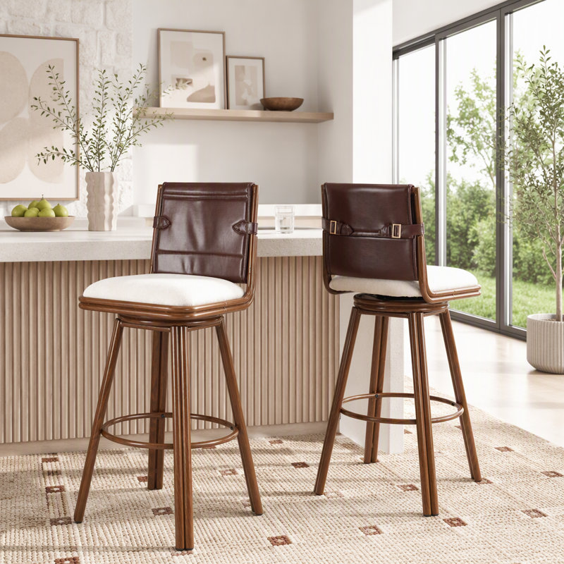Tabouret de bar pivotant d'intérieur avec structure en métal