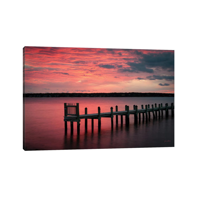 East Chop Sunset by Jim Lindsky - Wrapped Canvas Gallery-Wrapped Canvas Giclée, 20.32 cm H x 30.48 cm W