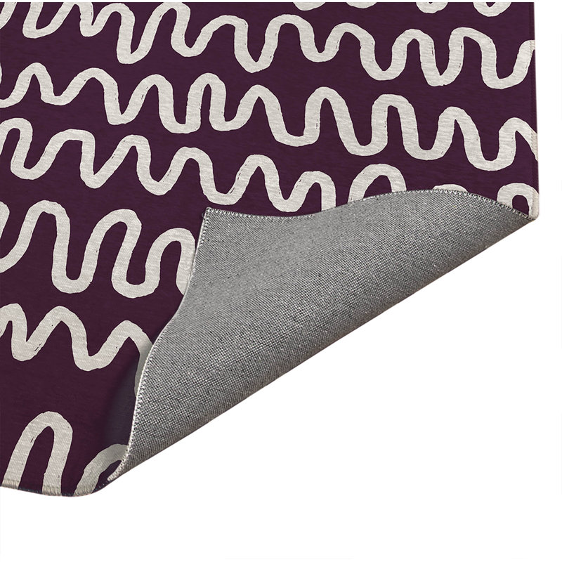 Tapis de cuisine Wiggle, Aubergine, Rectangle 5 pi x 7 pi