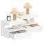 Floating Bedside Tables Set of 2, Wall Mounted Bedside Cabinets, Floating Nightstand with 1 Drawer with Glides, Open Space, Modern, for Bedroom, Living Room, 30 x 40 x 29.2 cm, White 