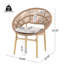 Ensemble de 2 chaises d'extérieur en osier-452419364
