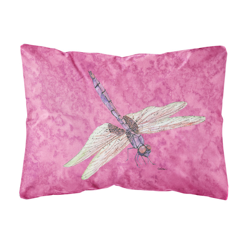 Dragonfly Outdoor Reversible Throw Pillow
