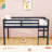 Wooden Twin Loft Bed With Ladder-279629473