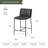 Maven Lane Gerard Stool with Faux Leather Upholstery-108989933-108989934