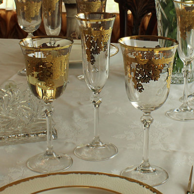 7oz. Handmade Crystal Wine Glass Set