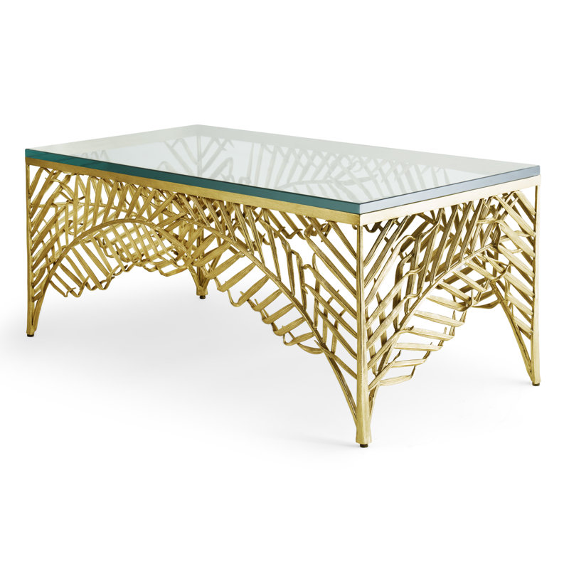 Palm Glass Coffee Table