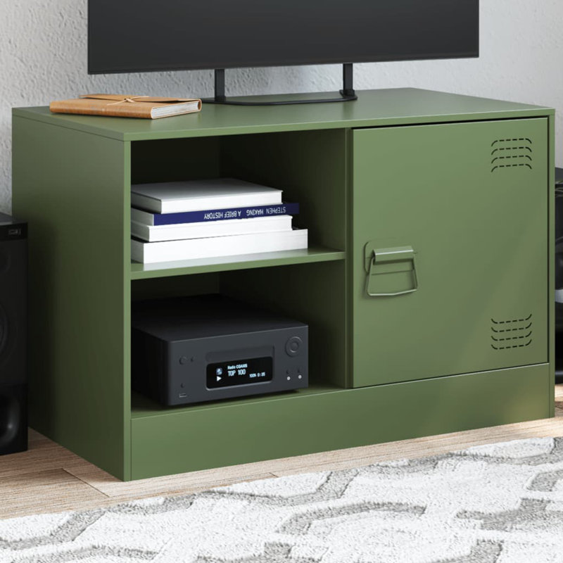 Anudhya Unfinished TV Stand for TVs up to 24", Olive