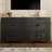 Farmhouse TV Stand for 70" TVs – Wood Grain Sideboard with 2 Drawers & Adjustable Shelves, Rustic Buffet Cabinet, Black-1975004967