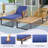 Adjustable Cushioned Patio Chaise Lounge Chair With 4-Level Backrest