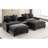 Grey 111" Sectional Upholstered With Two Removable , Double Cushion, Cup Holders, Ports And Hidden Storage For Relaxation Dimension, Charging, Holders Box-1525937863