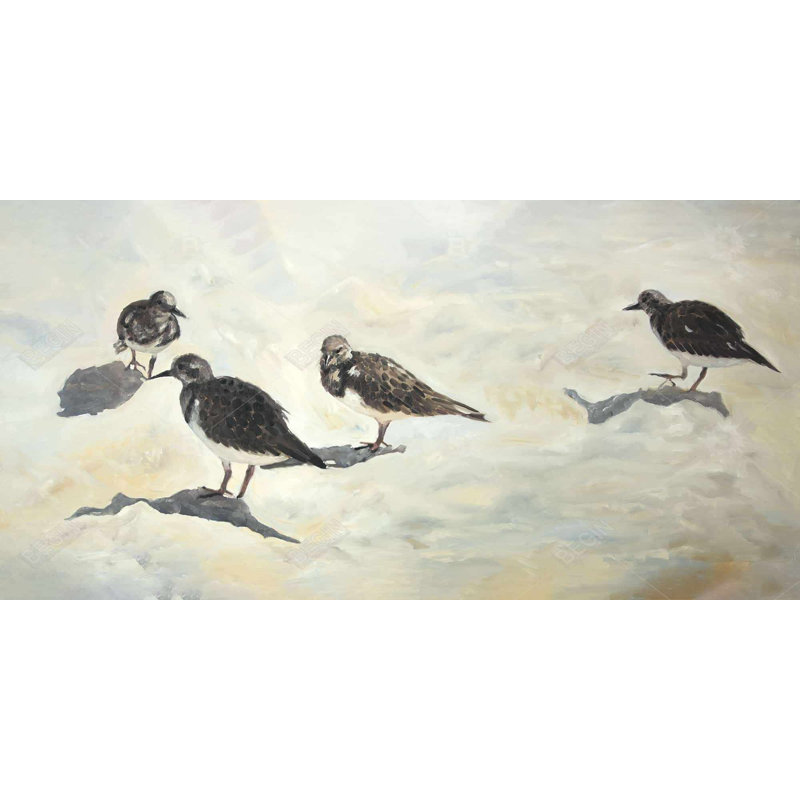 Sandpiper birds - 15.75"x31.50" Desk mat