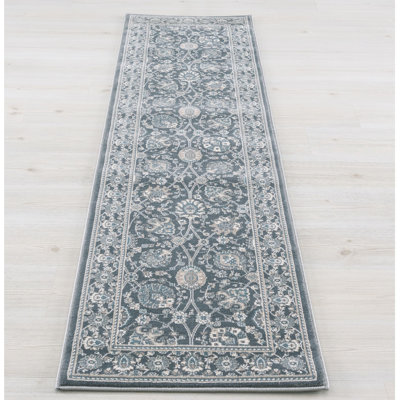 Tapis gris luxueux Kashan