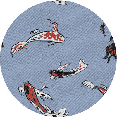 Tapis bleu tissé à la machine