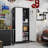30 In. W X 71 In. H X 15 In. D 2-shelf Metal Freestanding Storage Cabinet With Multipurpose Pegboard In Gray And White