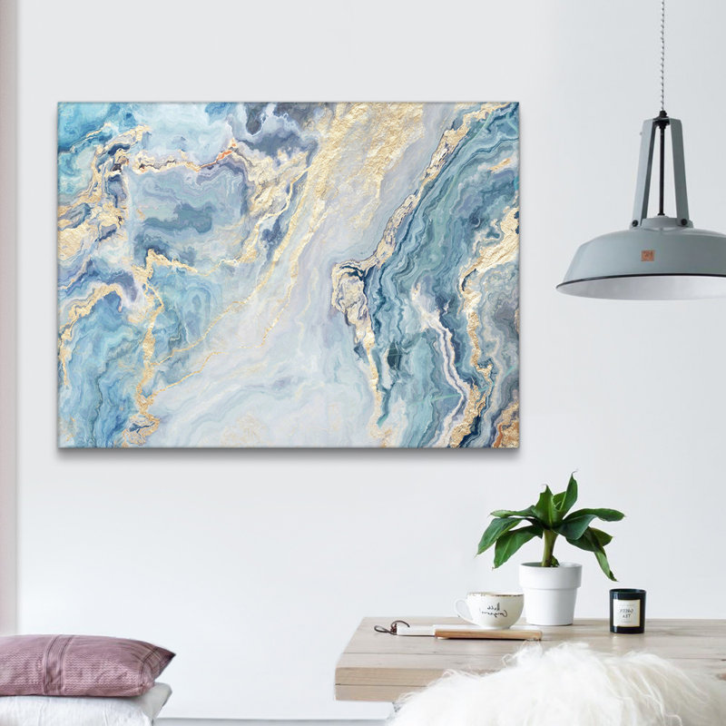 Peinture abstraite de style nuage sur toile, H 18 po x l 12 po x P 1,5 po