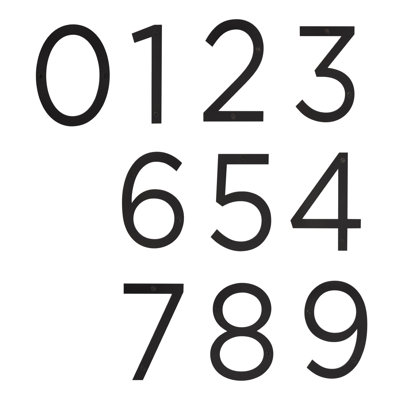 Stainless Steel house number, 6"