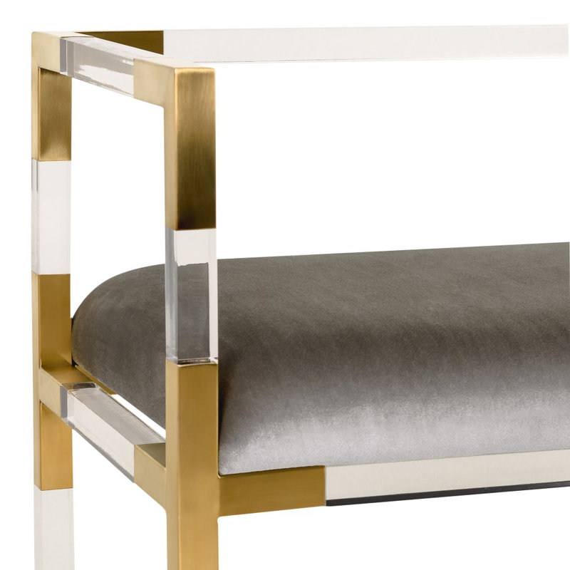 Upholstered Bench, Grey