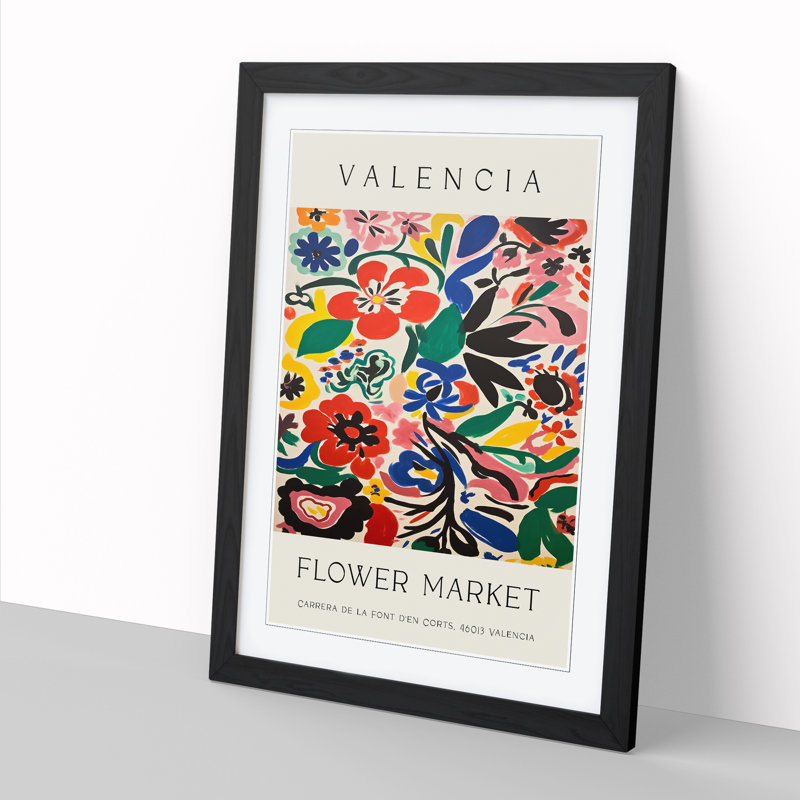 Valencia Flower Market Exhibition No. 5 - Single Picture Frame Print on Wood