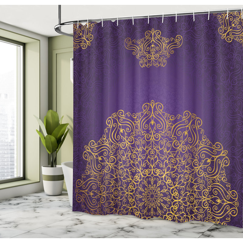 Shower Curtain with Hooks Included, 70"H x 69"W