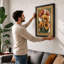 Poppy Studies in Gold Botanical - Framed Print-1070315001-1070315003