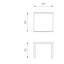 Brigham 90 cm Extendable Square Glass Top Dining Table-310050952