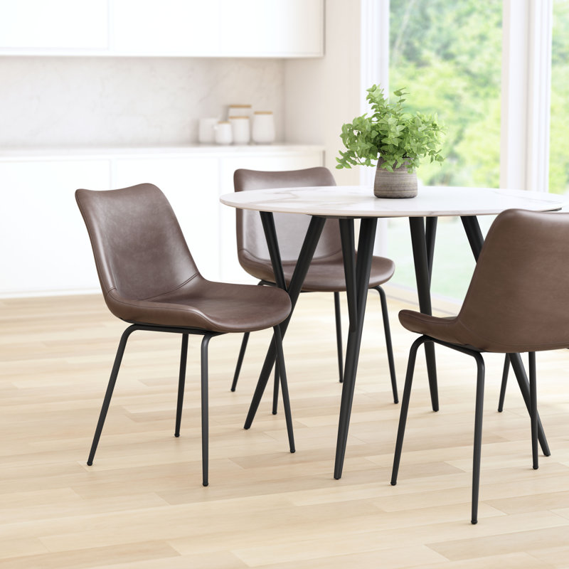 Ensemble de chaises Mehren (ensemble de 2), Brun / Noir