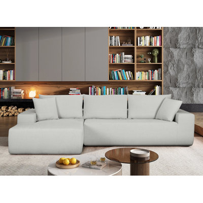 Clairah Upholstered Boneless L-Shaped Sectional