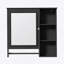 Armoire de rangement murale de salle de bain, armoires à pharmacie avec grande porte miroir-480185503