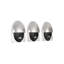 Fashion Faces Wall Art Small Black And Silver Leaf, Set Of 3