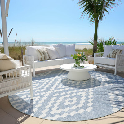 Malek Indoor/Outdoor Area Rug with Non-Slip Backing