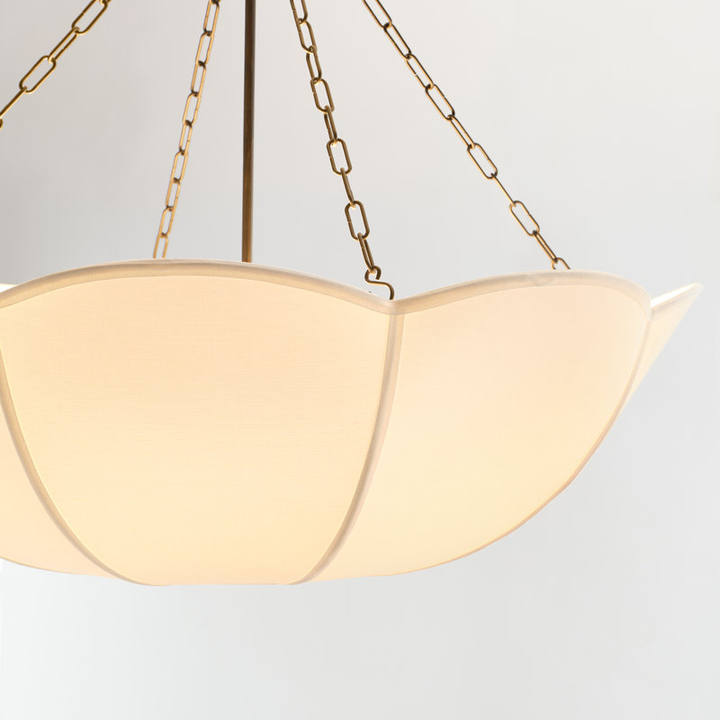 Stassi 4-Light Chandelier, 26.875" H x 32" W x 32" D, Aged Iron, 4 Lights