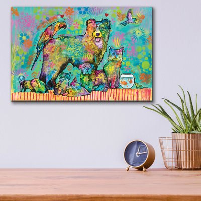  'All The Pets' by Dean Russo Acrylic Glass Wall Art, 16" x 12"