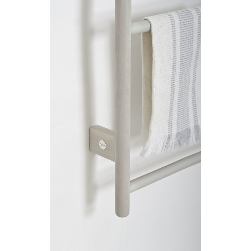 Mendocino Wood 4 Wall Towel Rack, Grey