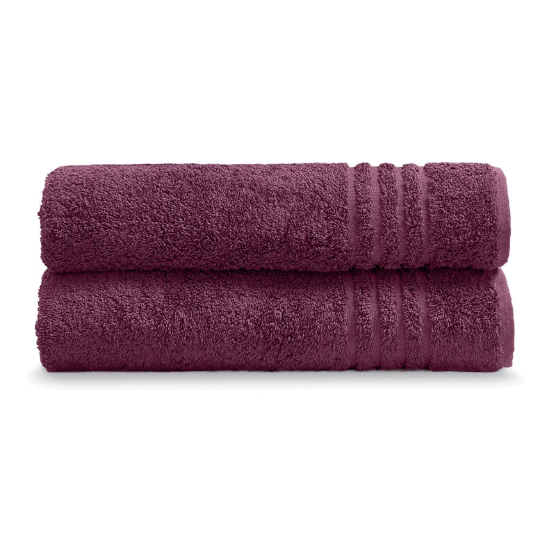 Cotton Body Towel (Set of Two), Plum